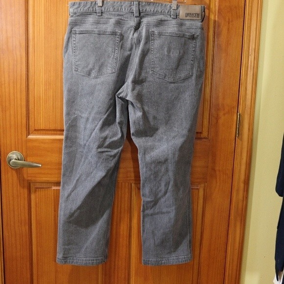 Duluth Trading Co Flex Ballroom Jean's Light Gray Wash Denim Jean's 40 x 30 - Picture 7 of 16